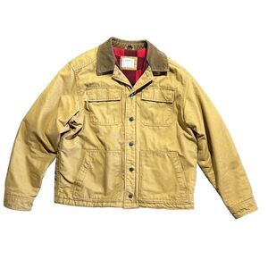 Old navy Chore Jacket Work flannel lined size XL Grunge Barn‎ Corduroy Trim
